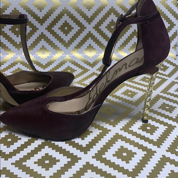 Women’s deep plum Sam Edelman heels - Picture 4 of 13